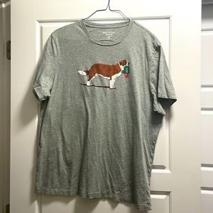 Mens J Crew Christmas T-shirt. Size XL